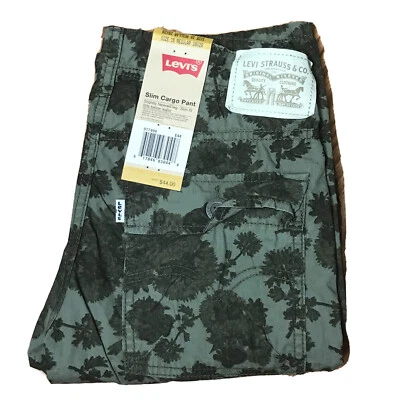 Levis Pants Kids 16 Regular 28X28 Green Flora 511 Slim Cargo Tapered Leg NWT - Image 1 of 4