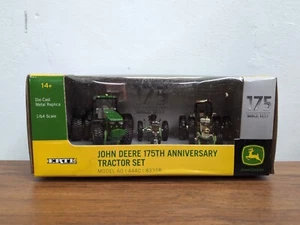 1/64 Ertl Farm Toy John Deere 175th Anniversary Tractor Set Gold And Silver - Picture 1 of 5