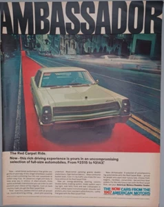 Feb. 1967 Vintage Print Ad "Red Carpet Ride" Ambassador American Motors - Picture 1 of 1