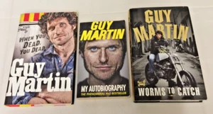 3x Guy Martin Books- My Autobiography, Worms to Catch, When You Dead, You Dead - Imagen 1 de 9