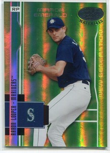 2003 Leaf Certified Materials Mirror Emerald 224 Aaron Looper Rookie 2/5