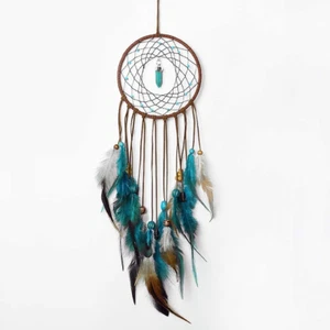 Dream Catcher Handmade Turquoise Dreamcatcher with Feathers Wall Hanging Decorat - Picture 1 of 7