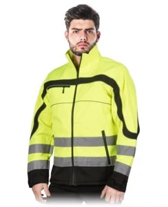 Chaqueta softshell Softshell protección de advertencia chaqueta de trabajo chaqueta profesional amarillo neón M-XXXL - Imagen 1 de 6