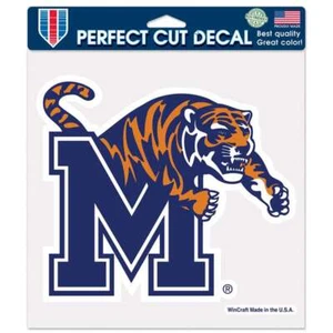 Memphis Tigers Full Color Die Cut Decal - 8" X 8" - Picture 1 of 1