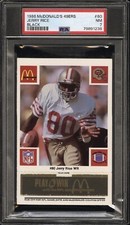 1986 McDonald's Jerry Rice #80 Rookie Black 49ers PSA 7 Rare Rookie Card