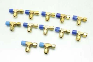 12 New Parker 4-4 RBZ-B CPI Male Run Tees / 3/8" Tube 1/4" MNPT 3/8" tube - Picture 1 of 3