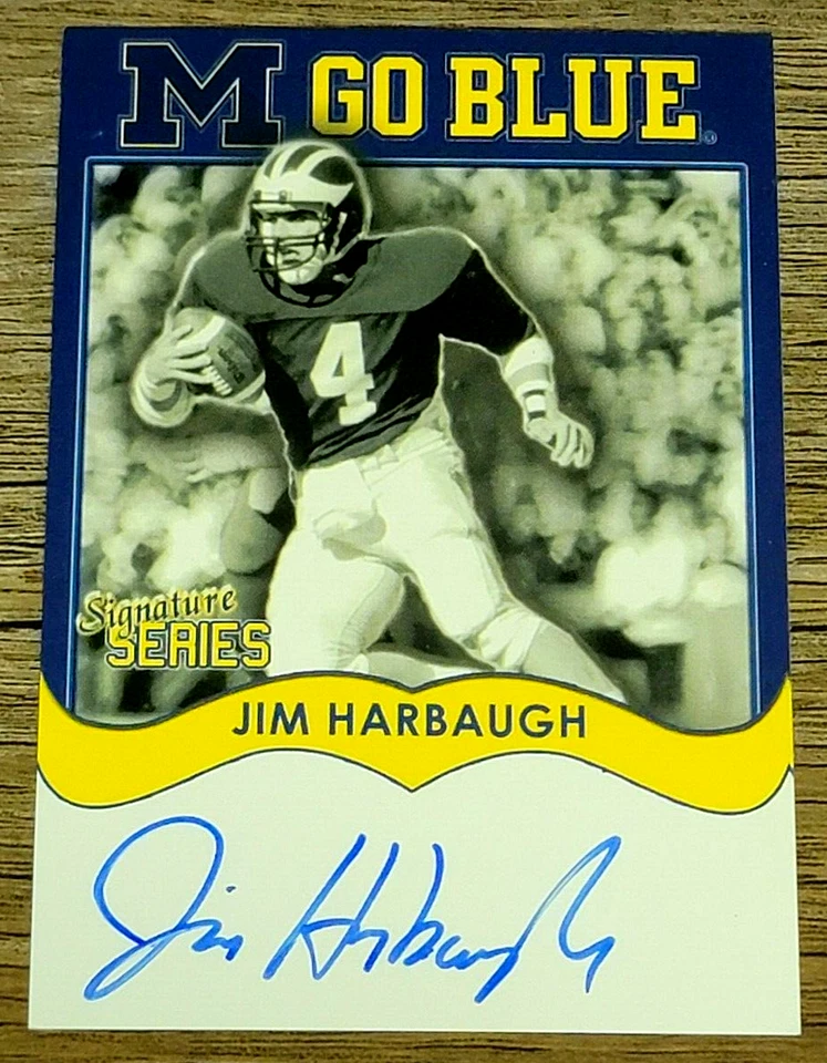TK Legacy Michigan Wolverines MGB62 Jim Harbaugh Autograph - Image 1 of 2