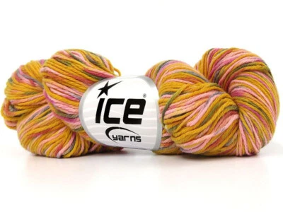 3-Skein Lot Hand Dyed Cashmere Yarn Light 3x100g/225m Orange Pink Grey - Image 1 of 4