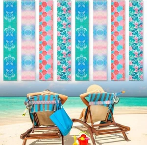 Boao 8 Pack Towel Bands for Beach Chairs Cruise Clips Sea Turtle Style  - Picture 1 of 7