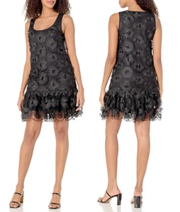 Trina Turk Anzu Floral-Embroidered 3-D Appliqué 37"Long Cocktail Dress 14 $398 - Picture 1 of 16