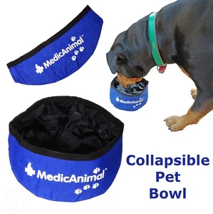 Collapsible Dog Pet Food Feeding Water Bowl Travel Fabric Portable Compact - Picture 1 of 4
