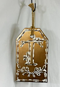 NEU Ashland 11" Buchstabe "T" Metall Wanddeko Buchstabe Monogramm Initiale - Bronze/Gold - Bild 1 von 8