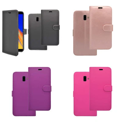 For Samsung Galaxy J6 Plus 2018 Case Wallet Flip PU Leather Stand CardSlot Cover - Image 1 of 4