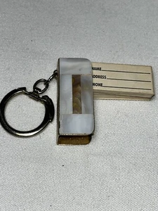 Vintage Miniatur Perlmutt Rolodex Schlüsselanhänger USA unbenutzt - Bild 1 von 9