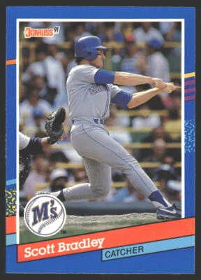 Scott Bradley #287a 1991 Donruss Seattle Mariners - Image 1 of 2