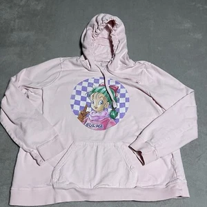 Hot Topic Dragon Ball Z Bulma Sweatshirt Womens 2X Pullover Hoodie Pink - Picture 1 of 9