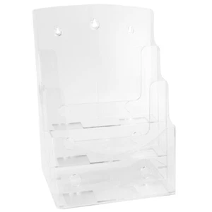 Display Stand Desktop Organiser Shelf Acrylic Book Brochure Rack - Picture 1 of 12