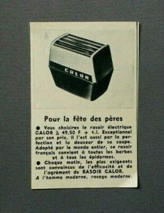 PUB PUBLICITE ANCIENNE ADVERT CLIPPING 280419 RASOIR ELECTRIQUE CALOR POUR LA FE - Picture 1 of 1