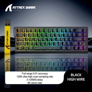 ATTACK SHARK X68HE Magnetic Gaming Keyboard 0.01mm Rapid Trigger 8000Hz Wired - Picture 1 of 14