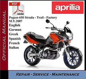 Aprilia Pegaso 650 Strada - Trail - Factory M.Y.2007 Workshop Service Manual - Picture 1 of 1