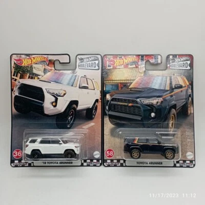 2 Hot Wheels Premium Boulevard 18 Toyota 4runner White Black - Image 1 of 3