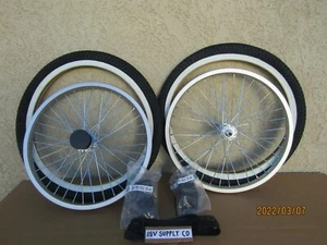 NEW 20'' BICYCLE ALUMINUM WHEEL SET , TIRES & TUBES BMX , GT, DINO, MONGOOSE - Picture 1 of 6