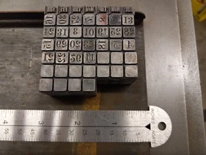 Vintage Letterpress Block / Cut (Kelsey, C&P) Ewiger Kalender unvollständig SH - Bild 1 von 3