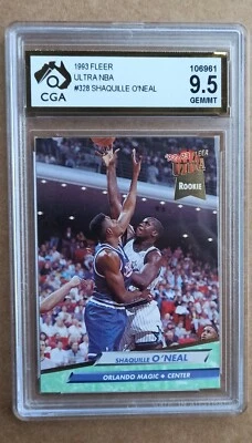 Shaquille O'Neal Rookie RC 1992/93 Fleer Ultra - Tarjeta #328 - CGA 9,5 GEMA no PSA Foto 1 de 2