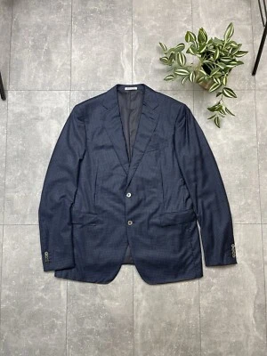 Blazer PAL ZILERI Hombre’s 56 Su Misura Super 130’s Lana a Cuadros Hecho en Italia Chaqueta Foto 1 de 4