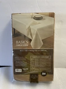 Benson Mills Basics tablecloth Camel 60x120 Can use On Oblong And Oval Table - Picture 1 of 5