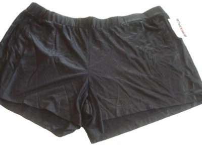 女式大码黑色针织短裤,尺寸 2X 全新 — 第 1/2 张图片