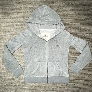 Hollister Size M Girls Youth Hoodie Pullover Long Sleeve Full Zip Gray - Picture 1 of 8