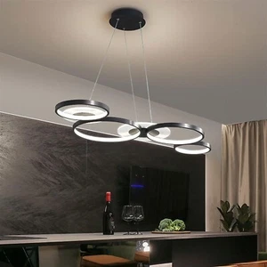 Lampadario a Sospensione LED 65W 6 Anelli Luminosi Moderno con Telecomando IP20 - Foto 1 di 12