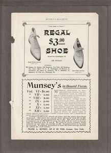 Vintage 1895 REGAL SHOE Magazine AD ~ Gem White Canvas ~ BERLIN PHOTGRAPHIC Co. - Picture 1 of 2