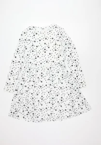 Marks and Spencer Girls White Star Dress 12-13 Years - Picture 1 of 12