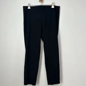 Eileen Fisher Womens Pants Large Black Viscos Tapered Relaxed Pull On Stretch - Picture 1 of 6