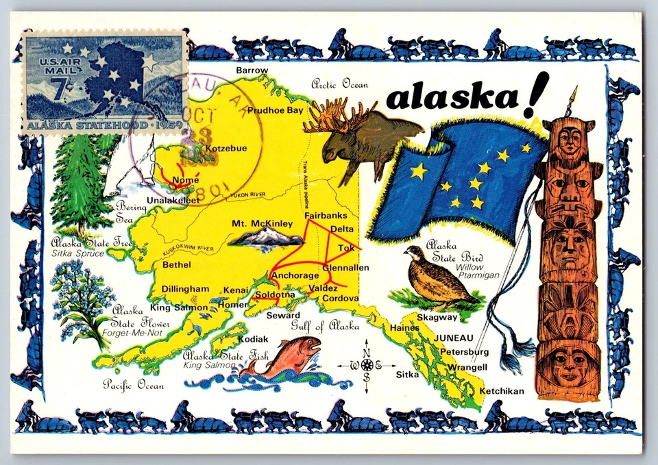 #C53 Alaska Statehood Airmail Maxi Card - Image 1 of 2