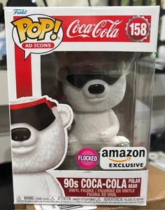 Funko Pop!: Coca-Cola - 90s Coca-Cola Polar Bear #158 (Flocked/ Amazon/ VAULTED) - Picture 1 of 6