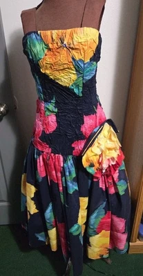 Vestido Victor Costa Vintage Años 80 Raro Foto 1 de 4