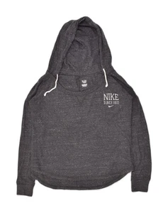 NIKE Womens Oversized Hoodie Jumper UK 16 Large Grey Flecked XR01 - Picture 1 of 3