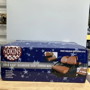 Nokins Golf Cart Diamond Front & Rear Seat Cover Kit in Black – New In Box - Picture 1 of 5