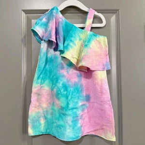 Isobella & Chloe Girls Dress Size 5 Tie-Dye Multicolor Vibrant - Picture 1 of 5