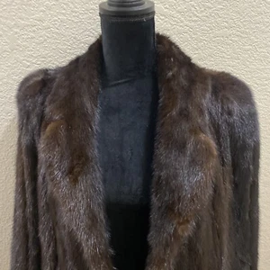 Full Length Mahogany Mink Coat Size 10(medium) - Picture 1 of 18