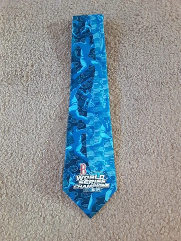 2004 Boston Red Sox World Series Champions Blue Silk Tie Pre-Owned Cover