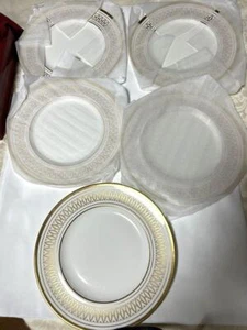 Cartier logo gold-plated dinner plate LA MAISON DES MUST set of 5 D27cm w/box - Picture 1 of 14