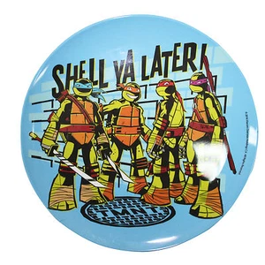 TEENAGE MUTANT NINJA TURTLES KIDS MELAMINE DINNER PLATE ZAK DESIGNS - Picture 1 of 1