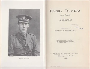 Memorial Volume HENRY DUNDAS, SCOTS GUARDS A Memoir Eton WESTERN FRONT Died 1918 - Picture 1 of 19