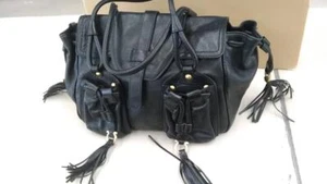 salvatore ferragamo shoulder bag 13.3 inch black - Picture 1 of 14