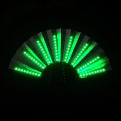LED 彩色发光折叠风扇万圣节酒吧嘻哈街头舞蹈派对道具 — 第 1/4 张图片