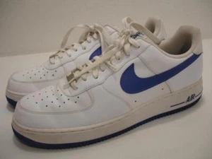 Men's sz 13 M Nike Air Force 1 '07 315122-147 White Varsity Royal Shoes AF-1 '82 - Picture 1 of 12